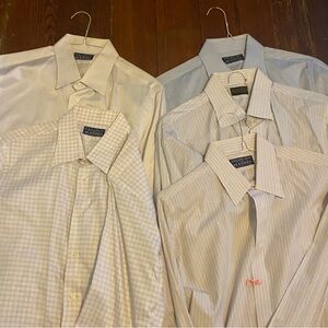 Hassis by Individualized Shirts Dress Shirt Lot of 5 Men’s 16.5 35 Custom Made